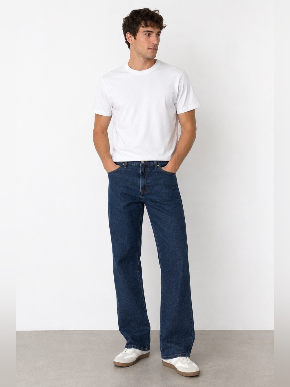 7 For All Mankind Men's Bootcut Jeans in Dark Blue
